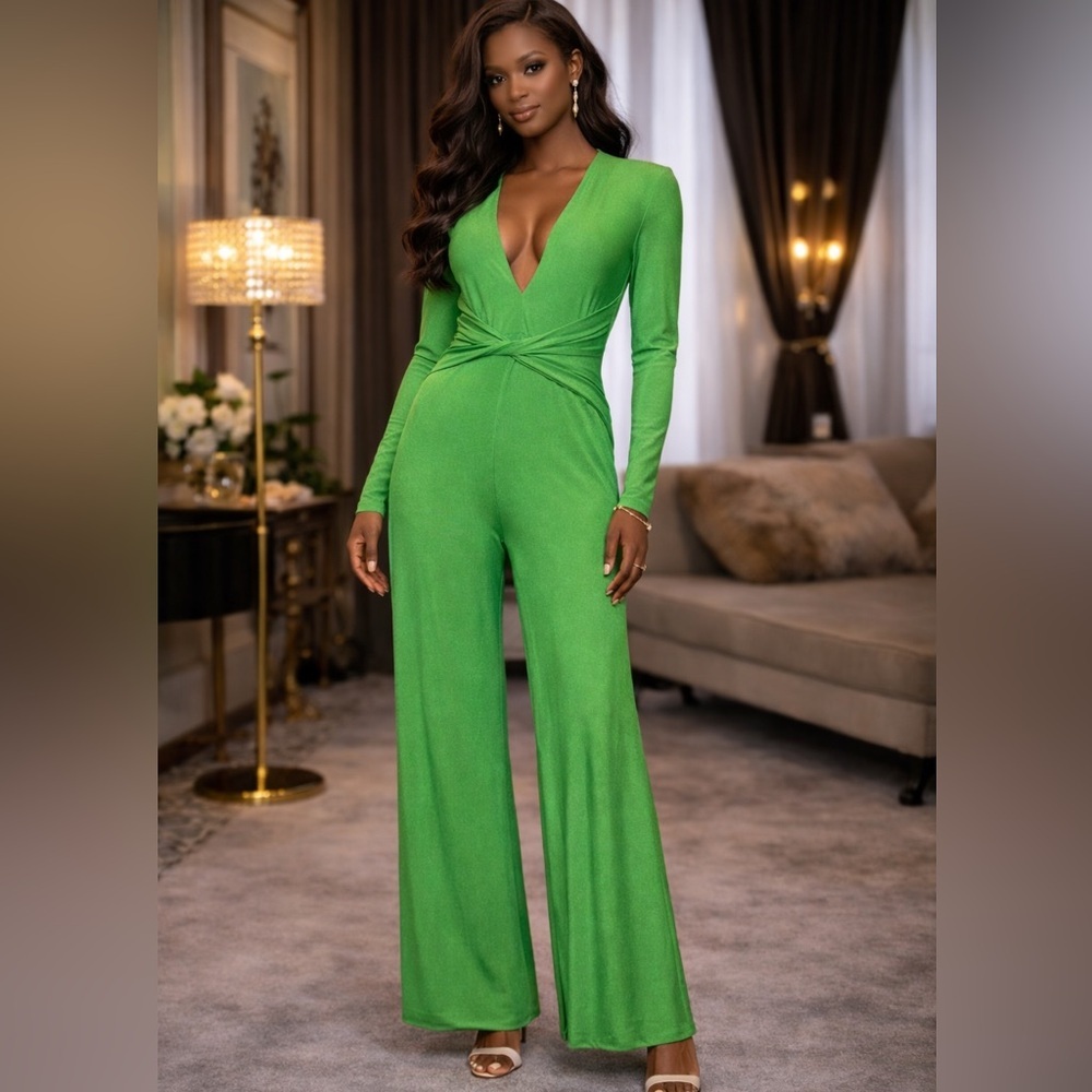 Emerald Hour Sculpt Jumpsuit” 👑